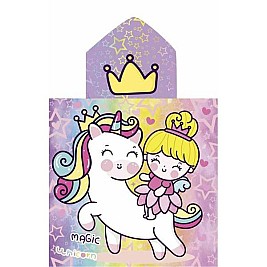Хавлия пончо с качулка Secaneta Unicornprins 60 x 120 cm