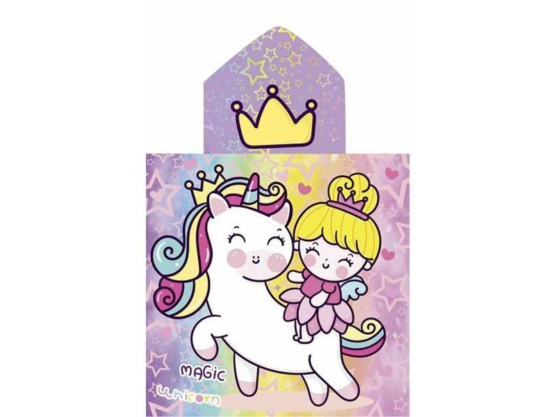 Хавлия пончо с качулка Secaneta Unicornprins 60 x 120 cm Хавлия пончо с качулка Secaneta Unicornprins 60 x 120 cm