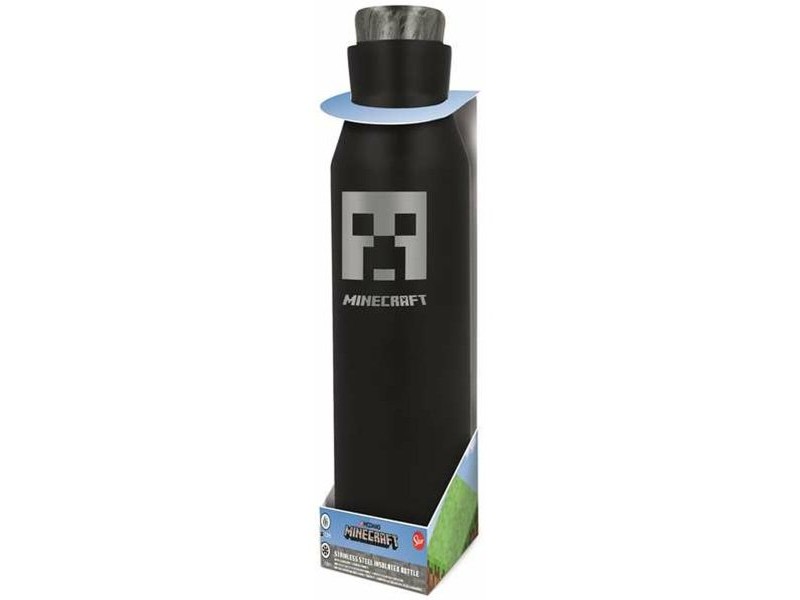 Бутилка Minecraft Силикон Неръждаема стомана Пластмаса 580 ml