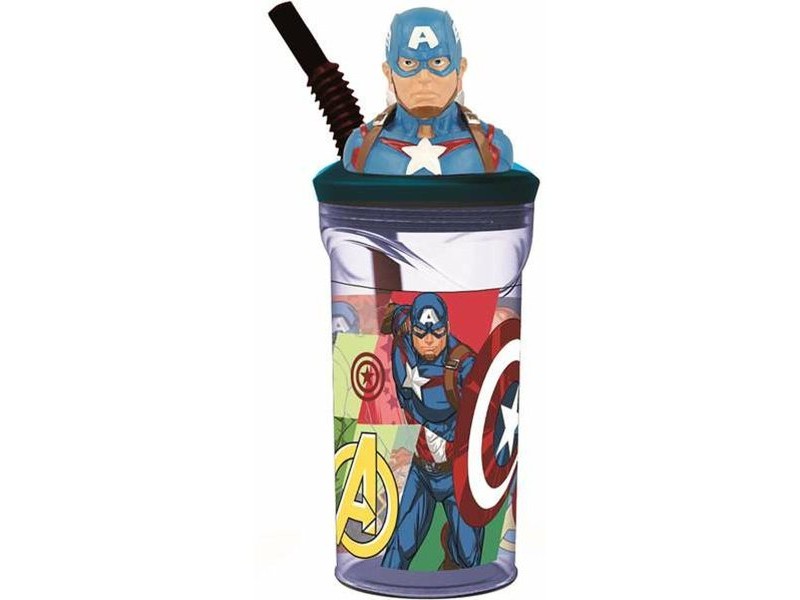 Чаша със Сламка The Avengers Seven Wonders Captain America 360 ml