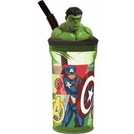 Чаша със Сламка The Avengers Seven Wonders Hulk 360 ml