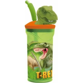 Чаша със Сламка Stor T-Rex Зелен
