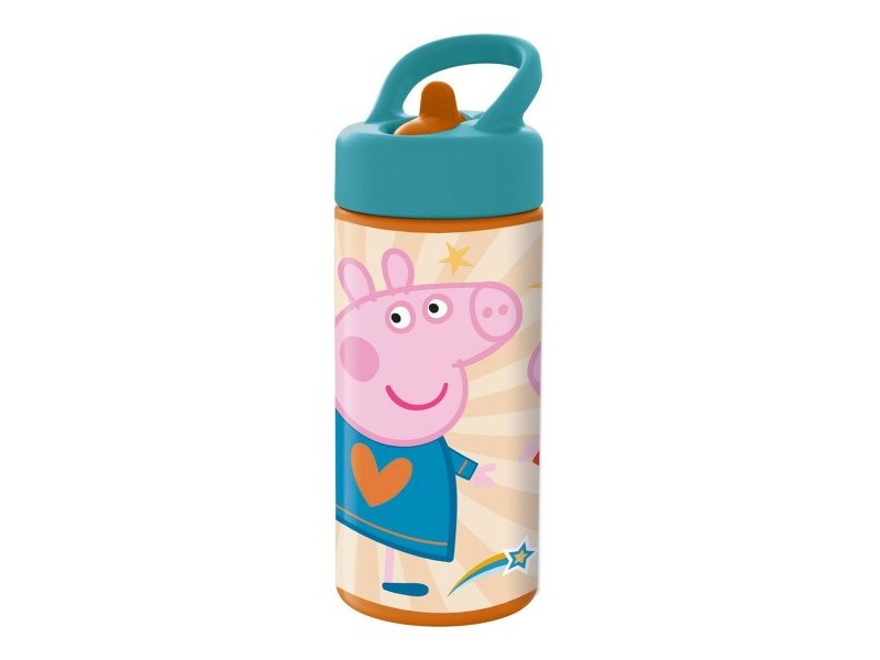 Бутилка за вода Peppa Pig Having fun Розов PVC 410 ml