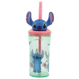Чаша със Сламка Stitch Flowers 3D 360 ml