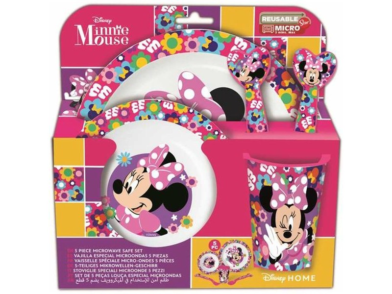 Детски комплект съдове Minnie Mouse Minnie Bold Florals 5 Части