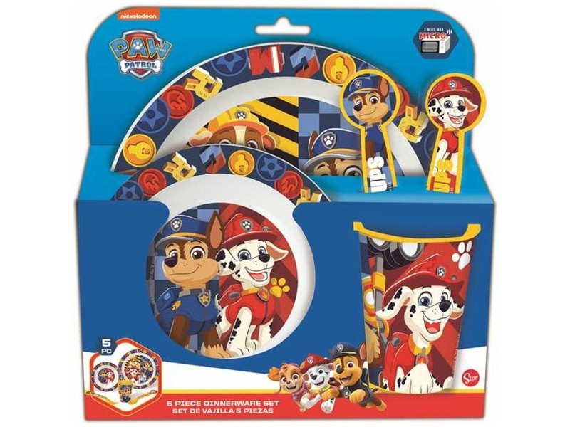 Детски комплект съдове The Paw Patrol Boy Rescue Pups 5 Части Детски комплект съдове The Paw Patrol Boy Rescue Pups 5 Части