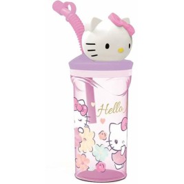 Чаша със Сламка Hello Kitty 360 ml 3D