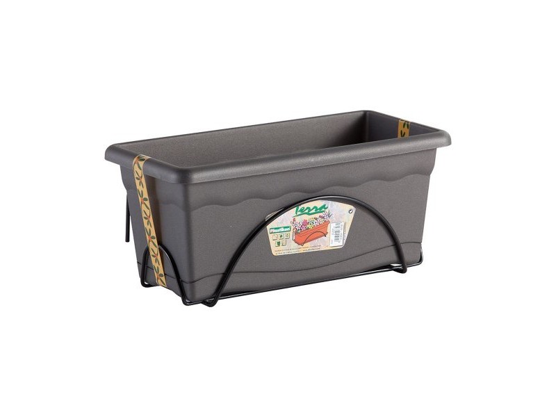 Саксия с Чинийка Plastiken Антрацит полипропилен 50 x 20 cm