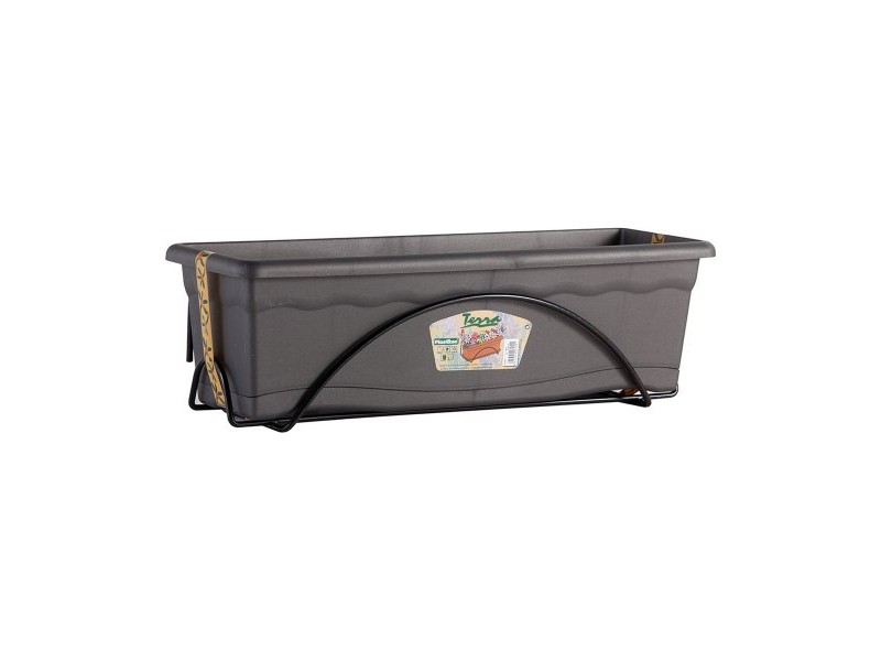Саксия с Чинийка Plastiken Антрацит полипропилен 60 x 24 cm