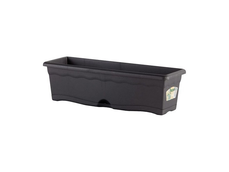 Саксия с Чинийка Plastiken Антрацит полипропилен 40 x 20 cm