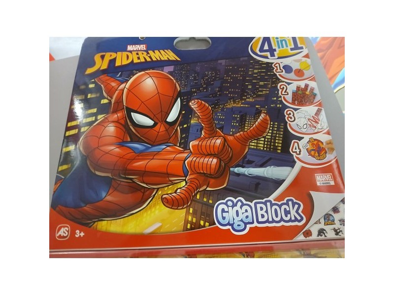 Книжка с Картинки за Оцветяване Spider-Man Giga Block 4 в 1 35 x 41 cm Книжка с Картинки за Оцветяване Spider-Man Giga Block 4 в 1 35 x 41 cm