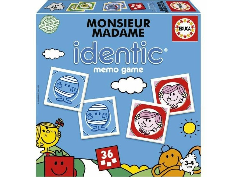 Образователна Игра Educa Monsieur Madame Identic (FR)