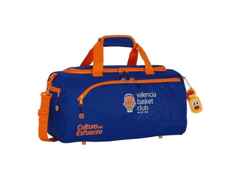 Спортна Чанта Valencia Basket Син Оранжев (50 x 25 x 25 cm)