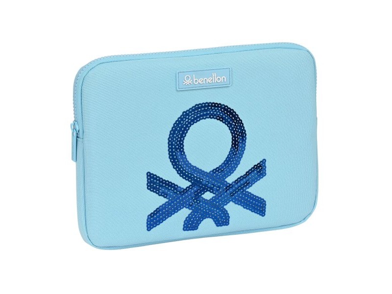 Калъф за каптоп Benetton Sequins Светло син (31 x 23 x 2 cm)