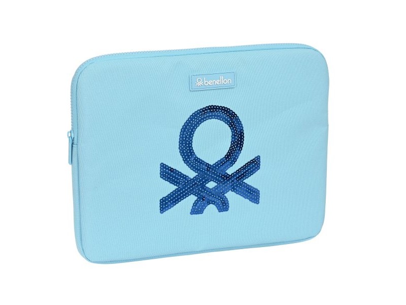 Калъф за каптоп Benetton Sequins Светло син (34 x 25 x 2 cm)