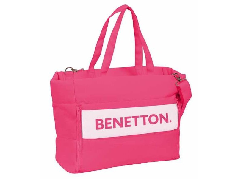 Чанта с джоб за лаптоп Benetton Фуксия розов 54 x 31 x 17 cm