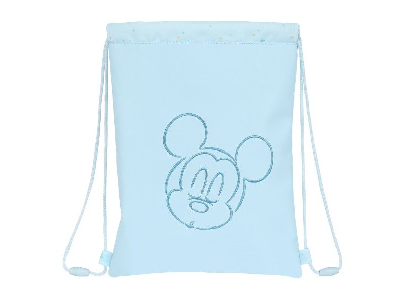 Раница с връвка Mickey Mouse Baby Светло син 26 x 34 cm