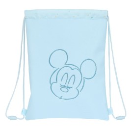 Раница с връвка Mickey Mouse Baby Светло син 26 x 34 cm