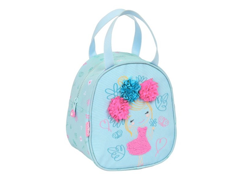 Термо чанта Glow Lab Cute doll 19 x 22 x 14 cm Светло син Термо чанта Glow Lab Cute doll 19 x 22 x 14 cm Светло син