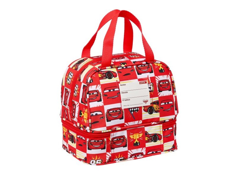Чанта за Обяд Cars Let's race Бял Червен 20 x 20 x 15 cm