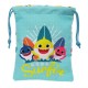 Снек Чантичка Baby Shark Surfing Син Бял PVC 20 x 25 x 1 cm Чувал