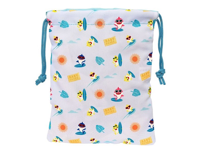 Снек Чантичка Baby Shark Surfing Син Бял PVC 20 x 25 x 1 cm Чувал Снек Чантичка Baby Shark Surfing Син Бял PVC 20 x 25 x 1 cm Чувал