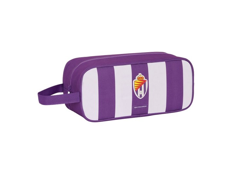 Пътническа Чанта за Обувки Real Valladolid C.F. Бял Лилав 34 x 15 x 14 cm
