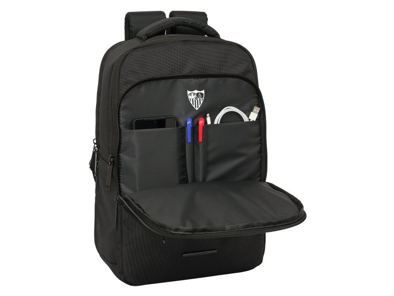 Раница за лаптоп Sevilla Fútbol Club BUSINESS Черен 29 x 44 x 15 cm Раница за лаптоп Sevilla Fútbol Club BUSINESS Черен 29 x 44 x 15 cm