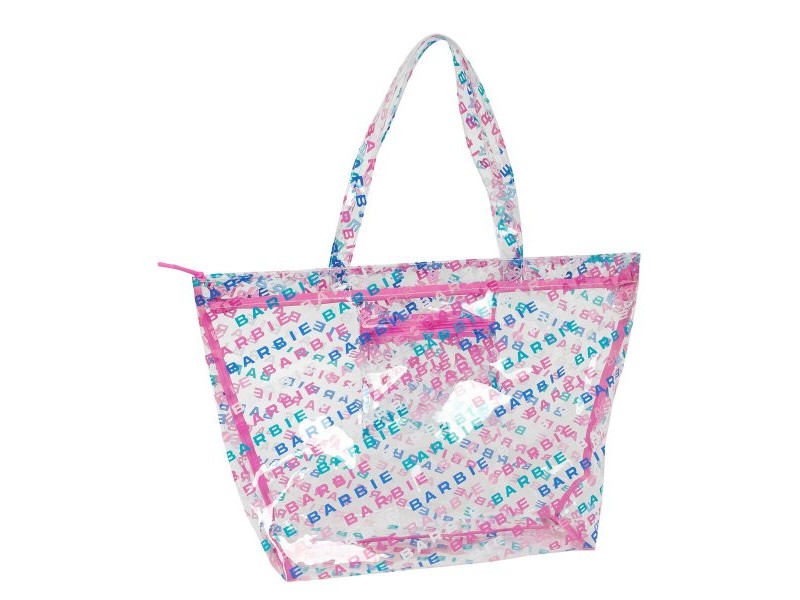 Дамска Чанта Barbie Logomania Прозрачен Светло розово 54 x 35 x 17 cm