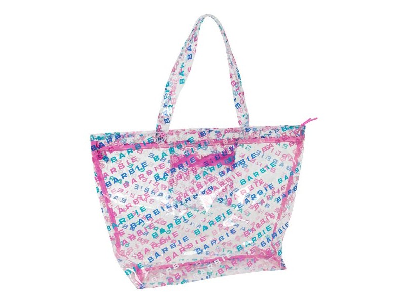 Дамска Чанта Barbie Logomania Прозрачен Светло розово 54 x 35 x 17 cm