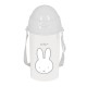 Бутилка с Капак и Сламка Miffy Niebla Сив PVC 500 ml