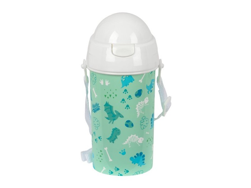 Бутилка за вода Safta Dino Зелен PVC 500 ml