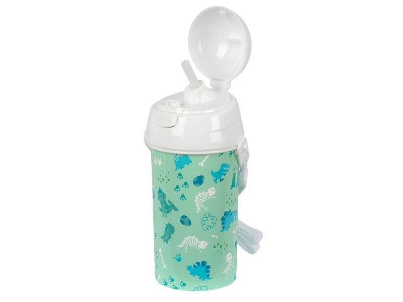 Бутилка за вода Safta Dino Зелен PVC 500 ml