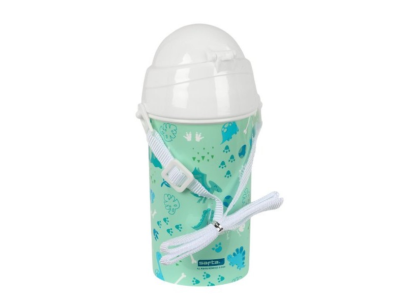 Бутилка за вода Safta Dino Зелен PVC 500 ml