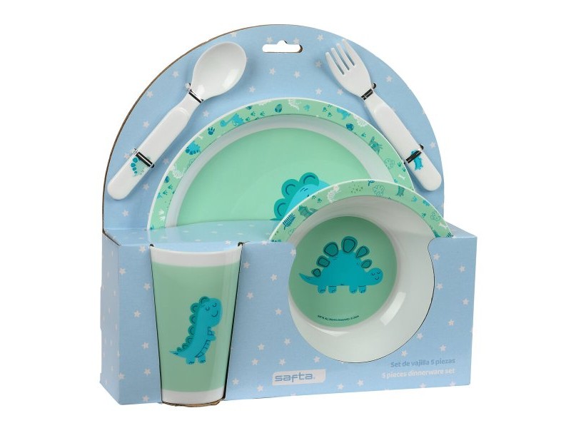 Детски комплект съдове Safta Dino полиестер 26 x 26 x 9 cm