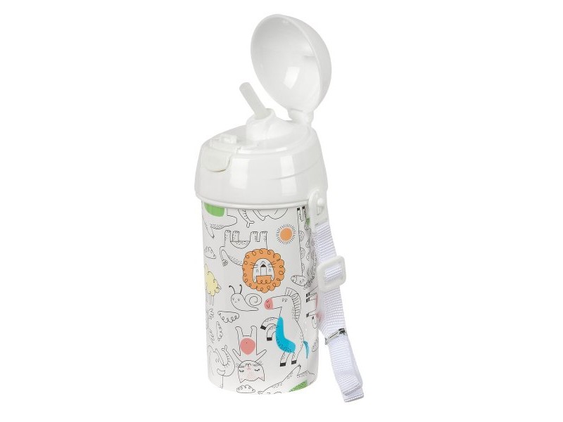Бутилка за вода Safta Zoo Бежов PVC 500 ml Бутилка за вода Safta Zoo Бежов PVC 500 ml