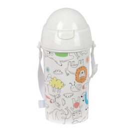 Бутилка за вода Safta Zoo Бежов PVC 500 ml