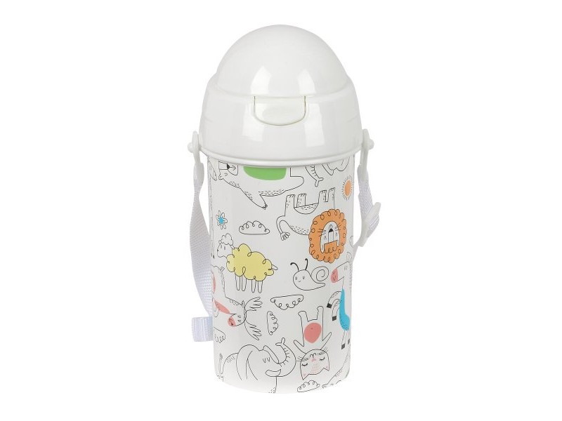 Бутилка за вода Safta Zoo Бежов PVC 500 ml Бутилка за вода Safta Zoo Бежов PVC 500 ml