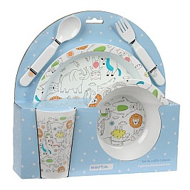 Детски комплект съдове Safta Zoo полиестер 26 x 26 x 9 cm