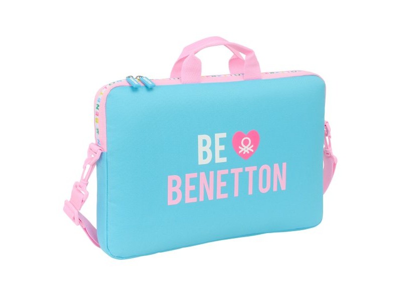 Чанта за лаптоп Benetton Unique Розов цвят тюркоаз 40 x 27 x 4 cm
