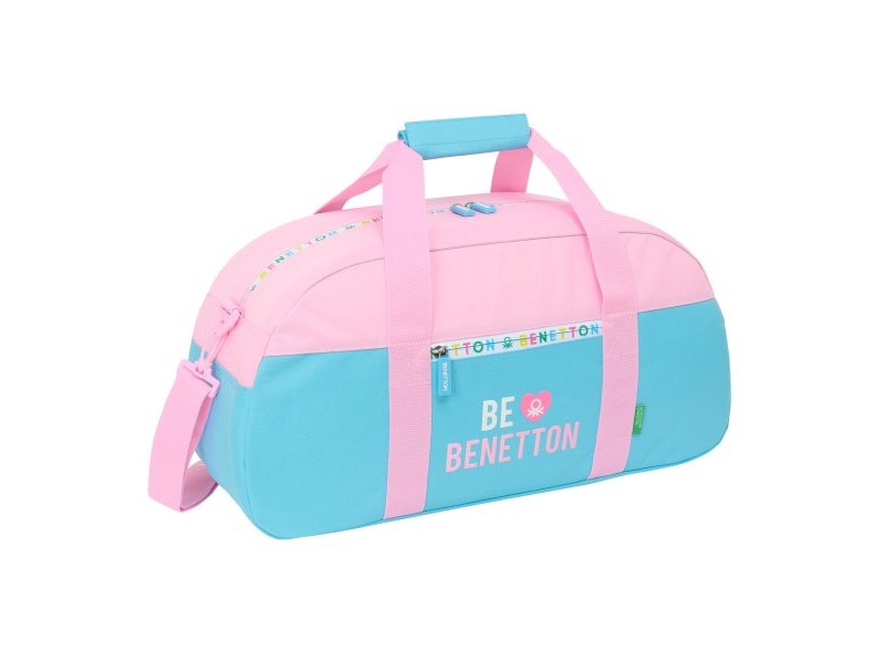 Спортна Чанта Benetton Unique Розов цвят тюркоаз 50 x 26 x 20 cm