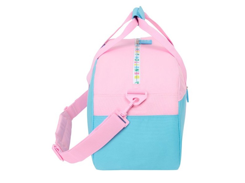 Спортна Чанта Benetton Unique Розов цвят тюркоаз 50 x 26 x 20 cm
