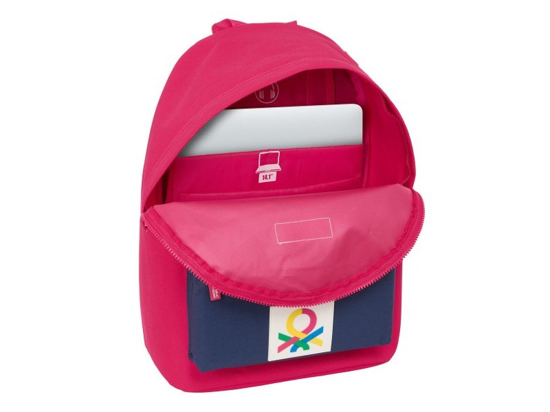 Раница за лаптоп Benetton benetton череша Морско син 31 x 41 x 16 cm