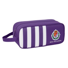 Пътническа Чанта за Обувки Real Valladolid C.F. Бял Лилав 34 x 15 x 14 cm