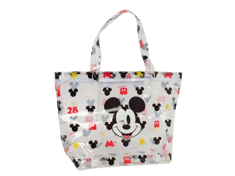 Чанта за пазаруване Mickey Mouse Clubhouse Beach Многоцветен Прозрачен 54 x 35 x 17 cm