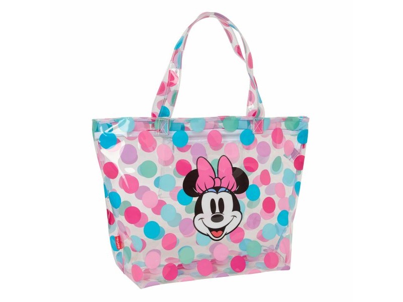 Чанта за пазаруване Minnie Mouse Beach Многоцветен Прозрачен 54 x 35 x 17 cm