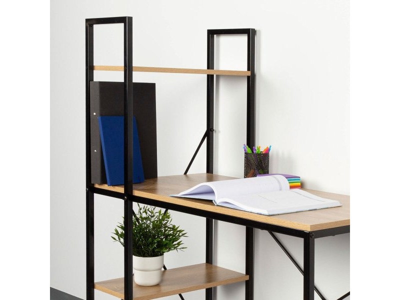 Бюро с рафт Max Home Стомана меламин ПДЧ 120 x 12 x 64 cm Бюро с рафт Max Home Стомана меламин ПДЧ 120 x 12 x 64 cm