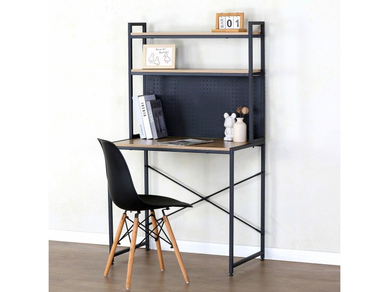 Бюро с рафтове Max Home Стомана меламин ПДЧ 84 x 148 x 50 cm Бюро с рафтове Max Home Стомана меламин ПДЧ 84 x 148 x 50 cm