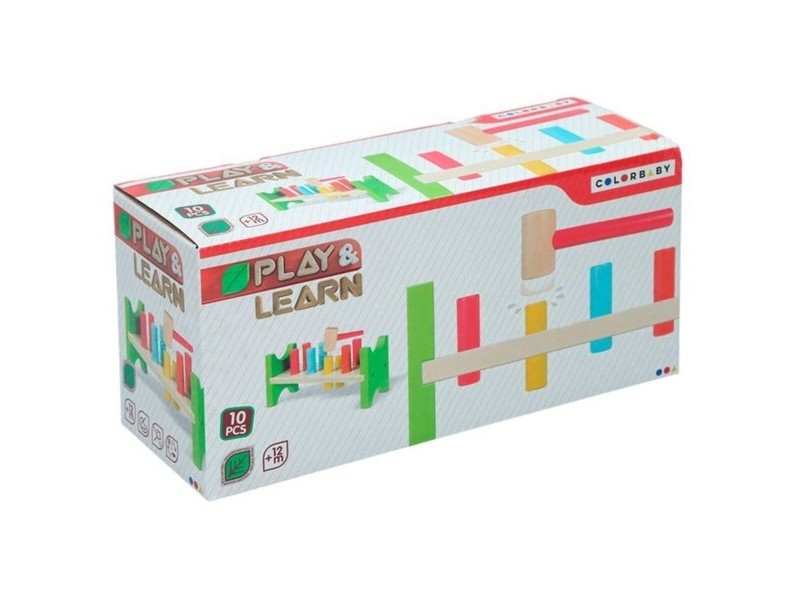 Дървена Игра Woomax Пейка Чук (10 pcs)