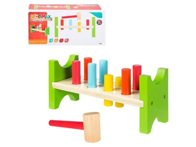 Дървена Игра Woomax Пейка Чук (10 pcs)